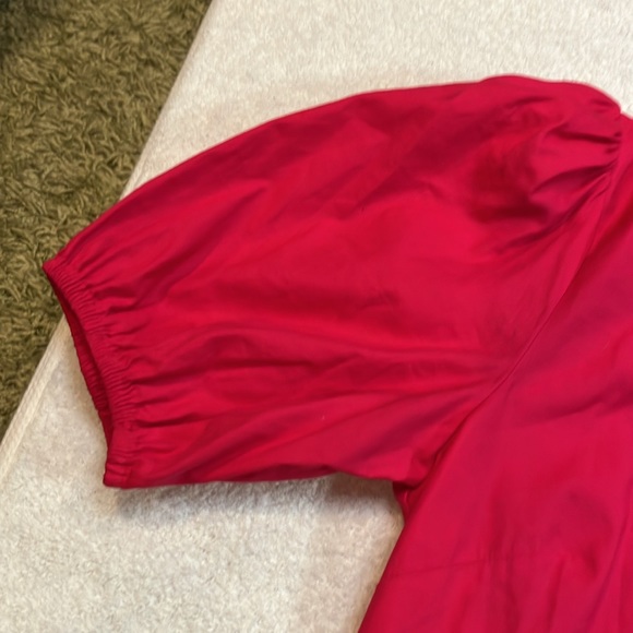 Reformation Rita pink puff sleeve midi dress - Picture 9 of 10